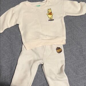 Disney Cream Knit Winnie the Pooh Embroidered Top